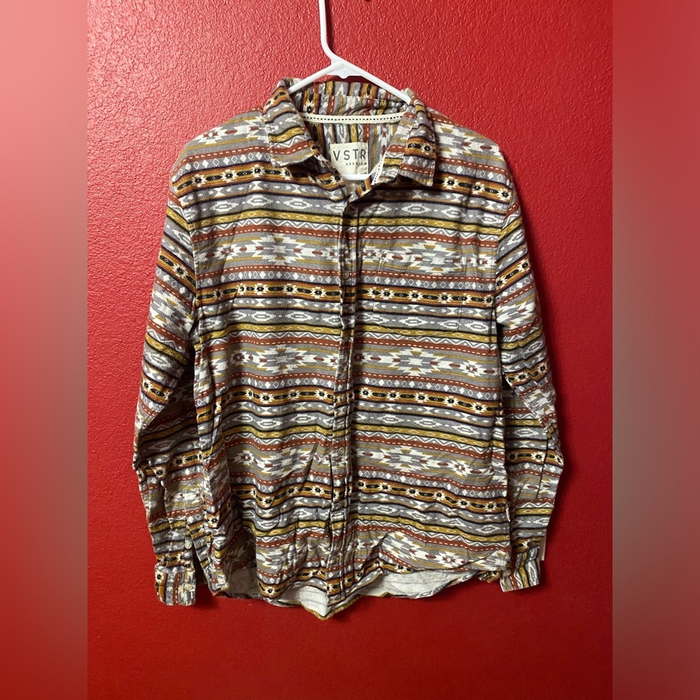 VSTR premium aztec flannel men’s dress shirt size L
